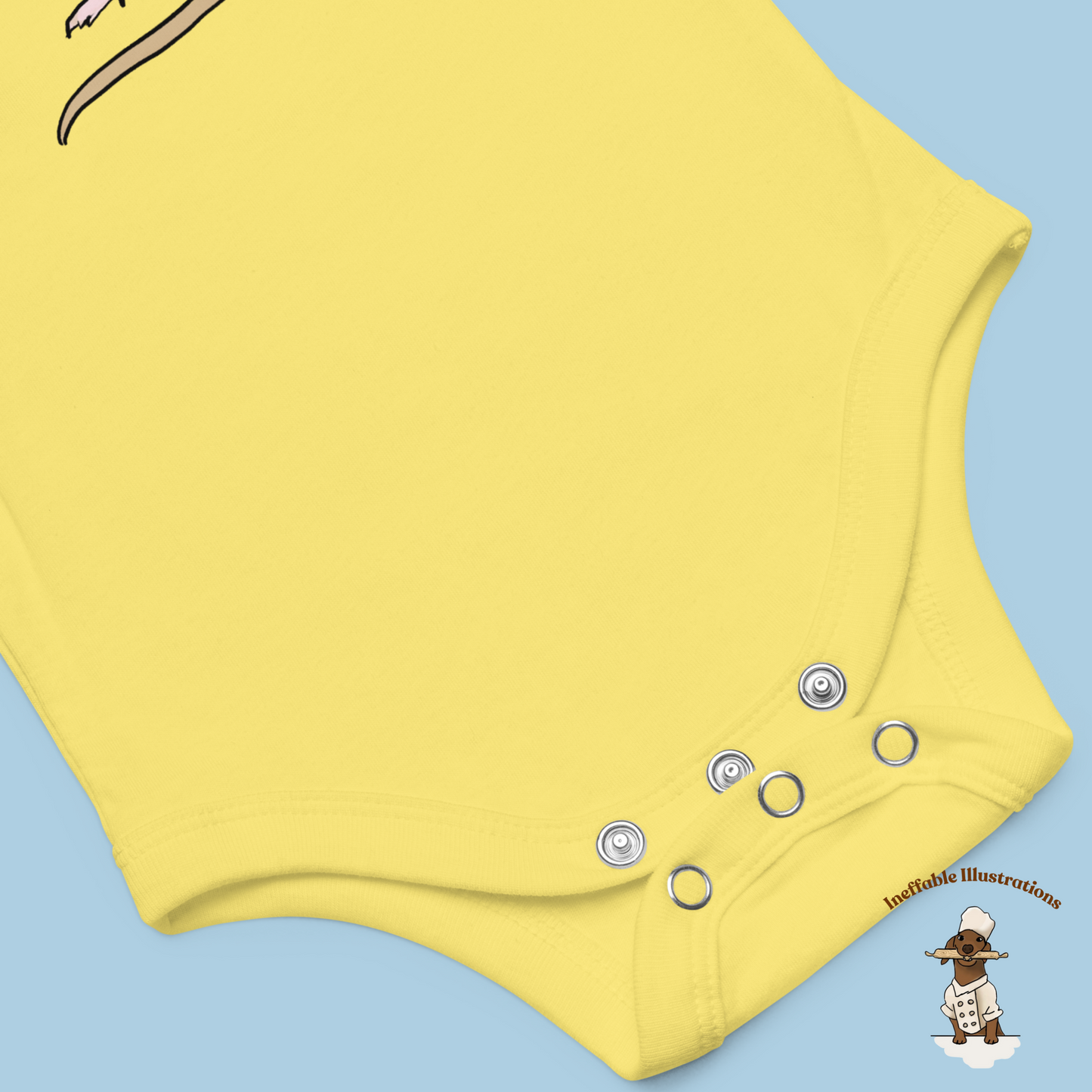 Baby Short Sleeve One Piece with Cute Mouse Pedro | Adorable Infant Bodysuit | Baby Shower Gift & Newborn Outfit