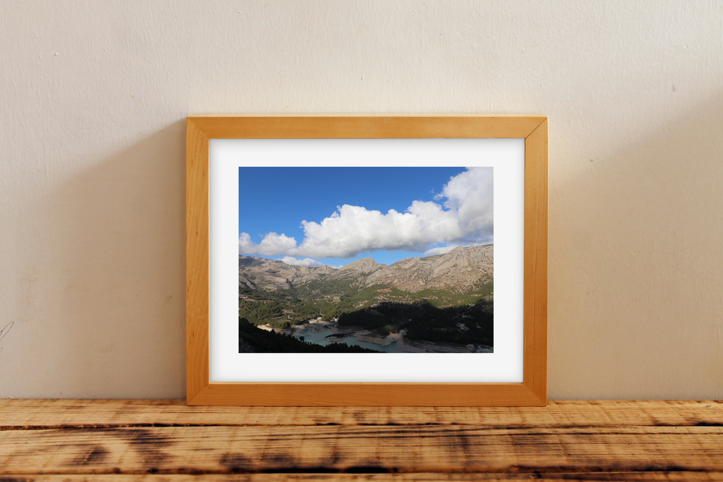 Mountain Photo Print with Sky & Clouds | Landscape Wall Art | Nature Photography Decor | Modern Home Aesthetic