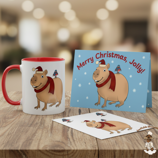 Personalized Christmas Capybara Gift Set - Jolly Santa Bundle